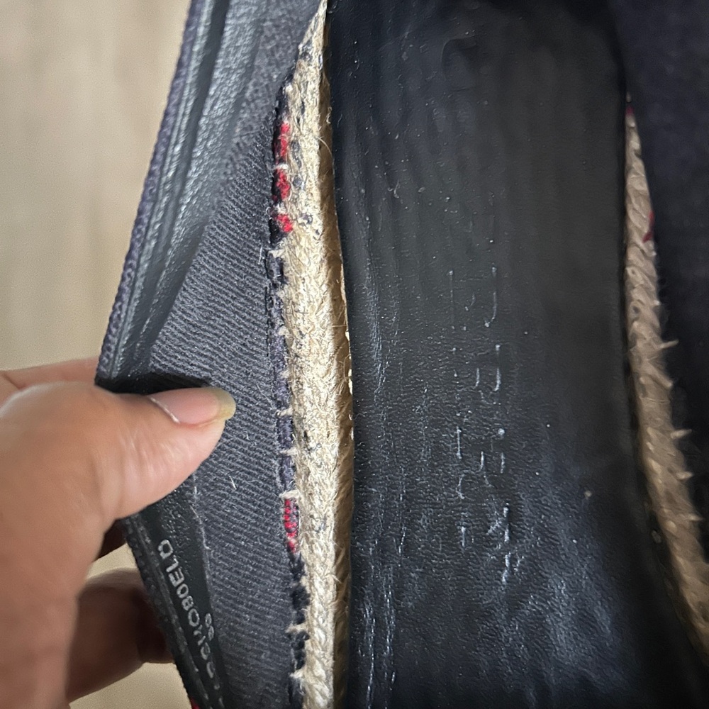 Burberry Hodgeson Women's Blue Beige Check Espadrilles Size EU 39 - Picture 3 of 8